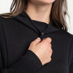 Lolë Vanier Funnel-Neck Pullover Sweater in black