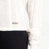 Lolë Vanier Funnel-Neck Pullover Sweater in Gardenia cream