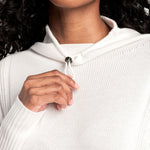 Lolë Vanier Funnel-Neck Pullover Sweater in Gardenia cream
