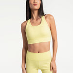 Lolë Comfort Stretch Bra in Daiquiri pale yellow