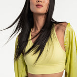Lolë Comfort Stretch Bra in Daiquiri pale yellow