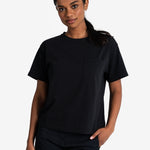 Lolë Effortless Cotton Tee in black — a t-shirt to reach for again and again
