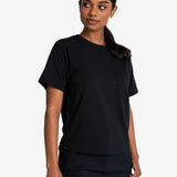 Lolë Effortless Cotton Tee in black — a t-shirt to reach for again and again