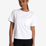 Lolë Effortless Cotton Tee in white — a t-shirt to reach for again and again