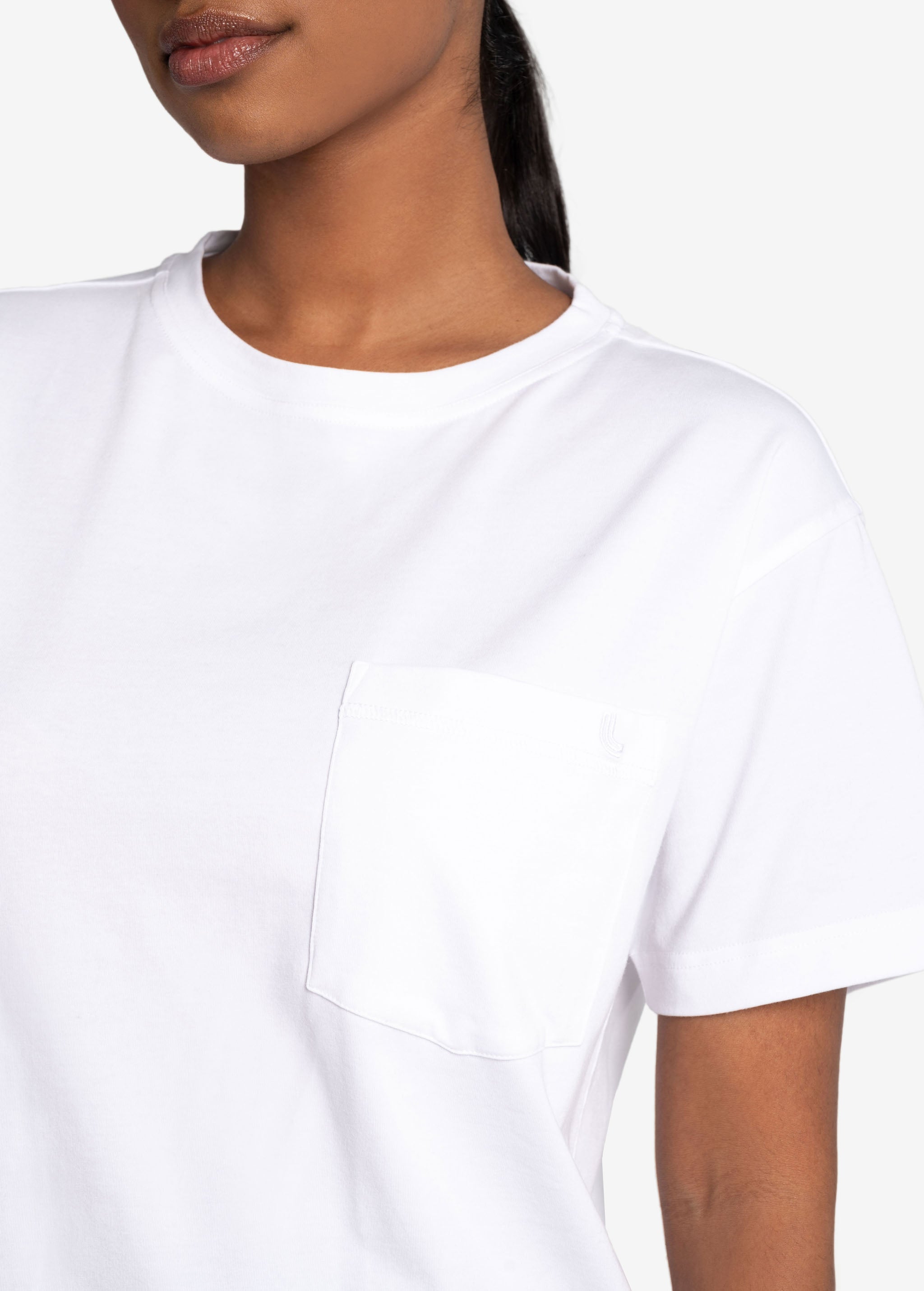 Lolë Effortless Cotton Tee in white — a t-shirt to reach for again and again