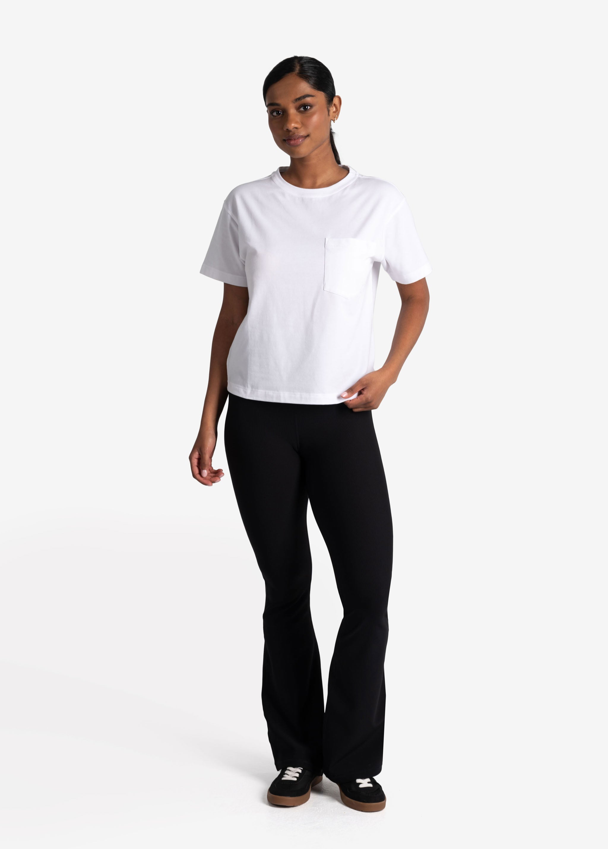 Lolë Effortless Cotton Tee in white — a t-shirt to reach for again and again