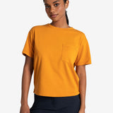 Lolë Effortless Cotton Tee in gold — a t-shirt to reach for again and again