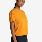 Lolë Effortless Cotton Tee in gold — a t-shirt to reach for again and again