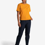Lolë Effortless Cotton Tee in gold — a t-shirt to reach for again and again