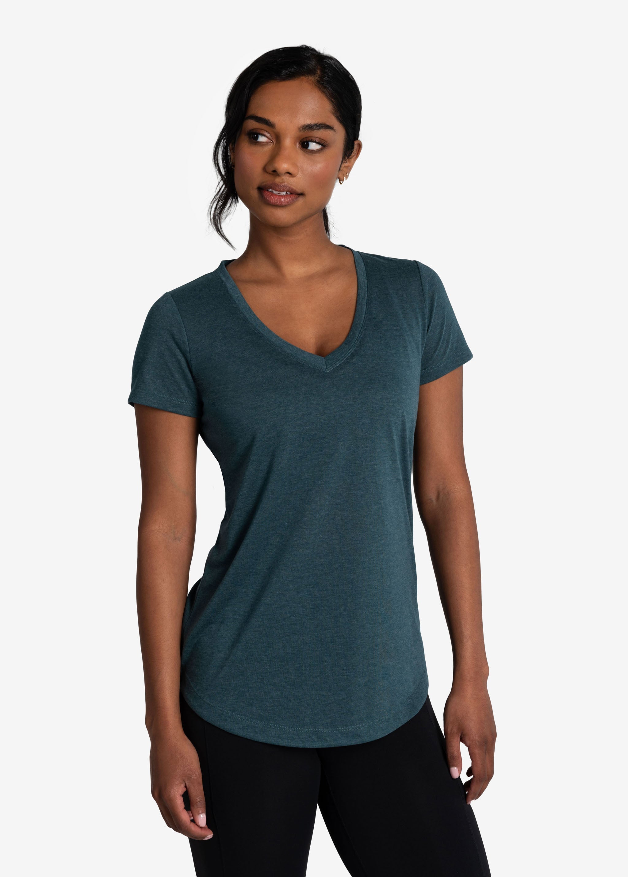 Lolë Everyday V-neck Short Sleeve in blue