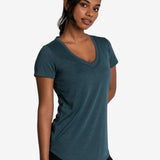 Lolë Everyday V-neck Short Sleeve in blue
