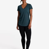 Lolë Everyday V-neck Short Sleeve in blue