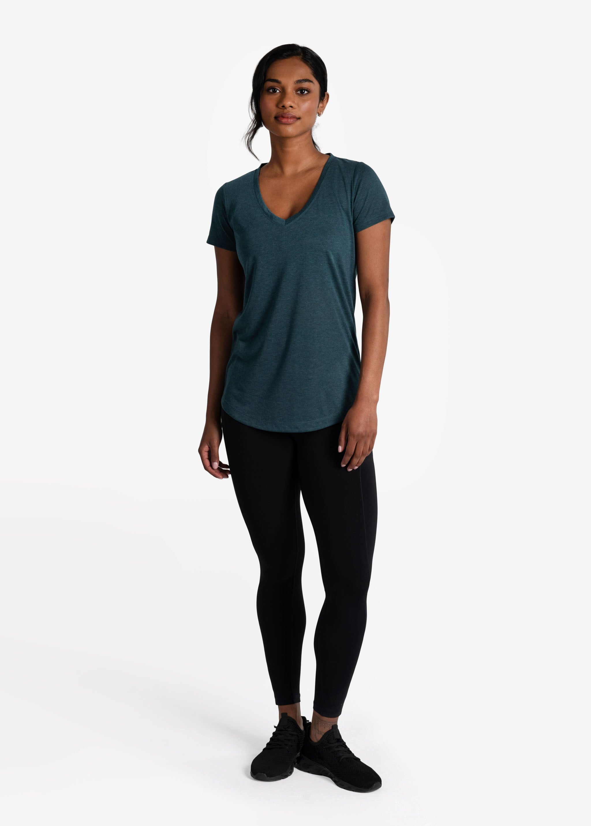 Lolë Everyday V-neck Short Sleeve in blue