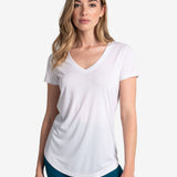 Lolë Everyday V-neck Short Sleeve in white