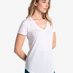 Lolë Everyday V-neck Short Sleeve in white