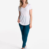 Lolë Everyday V-neck Short Sleeve in white