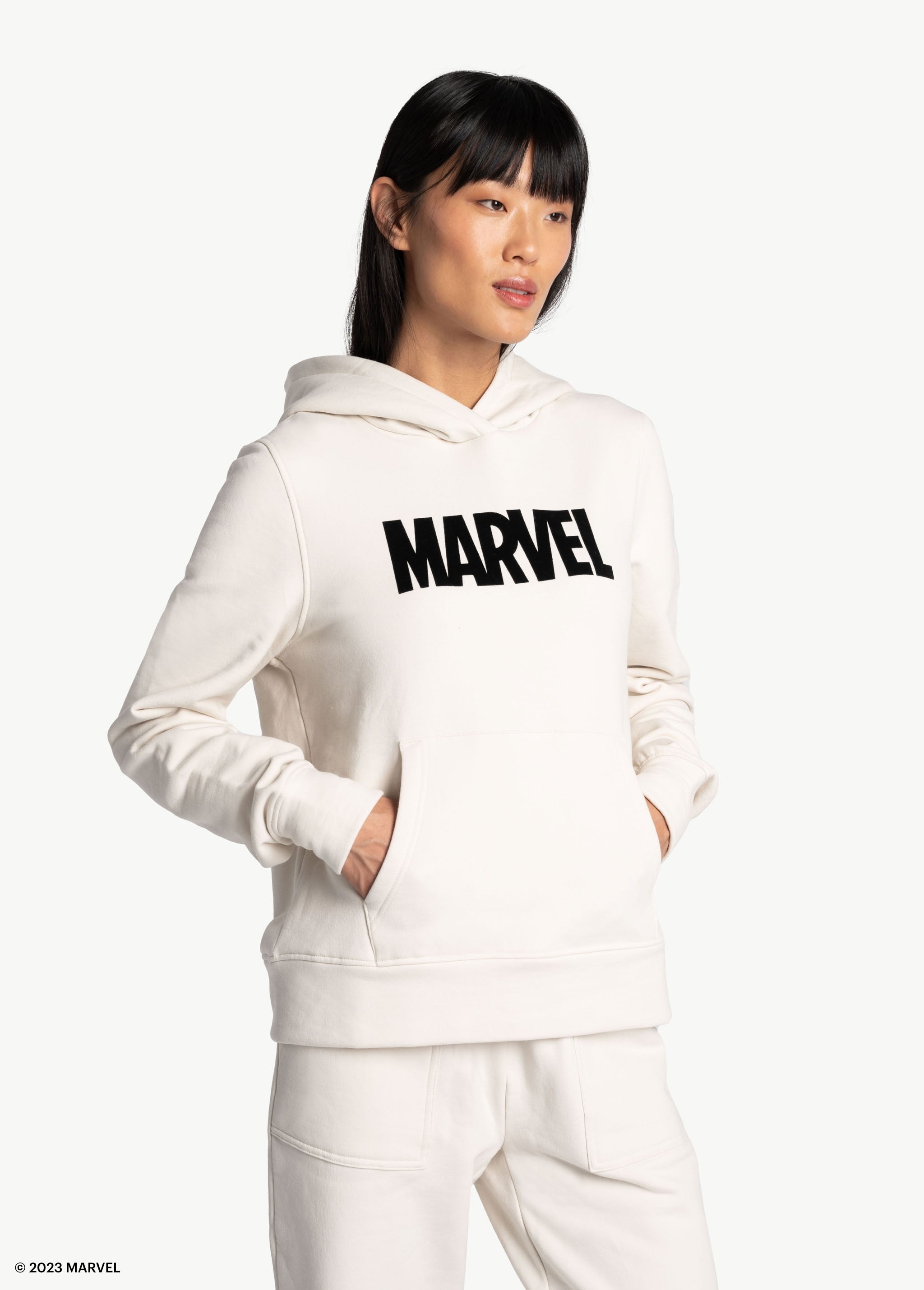 Lolë Easy Fleece Hoodie in cream