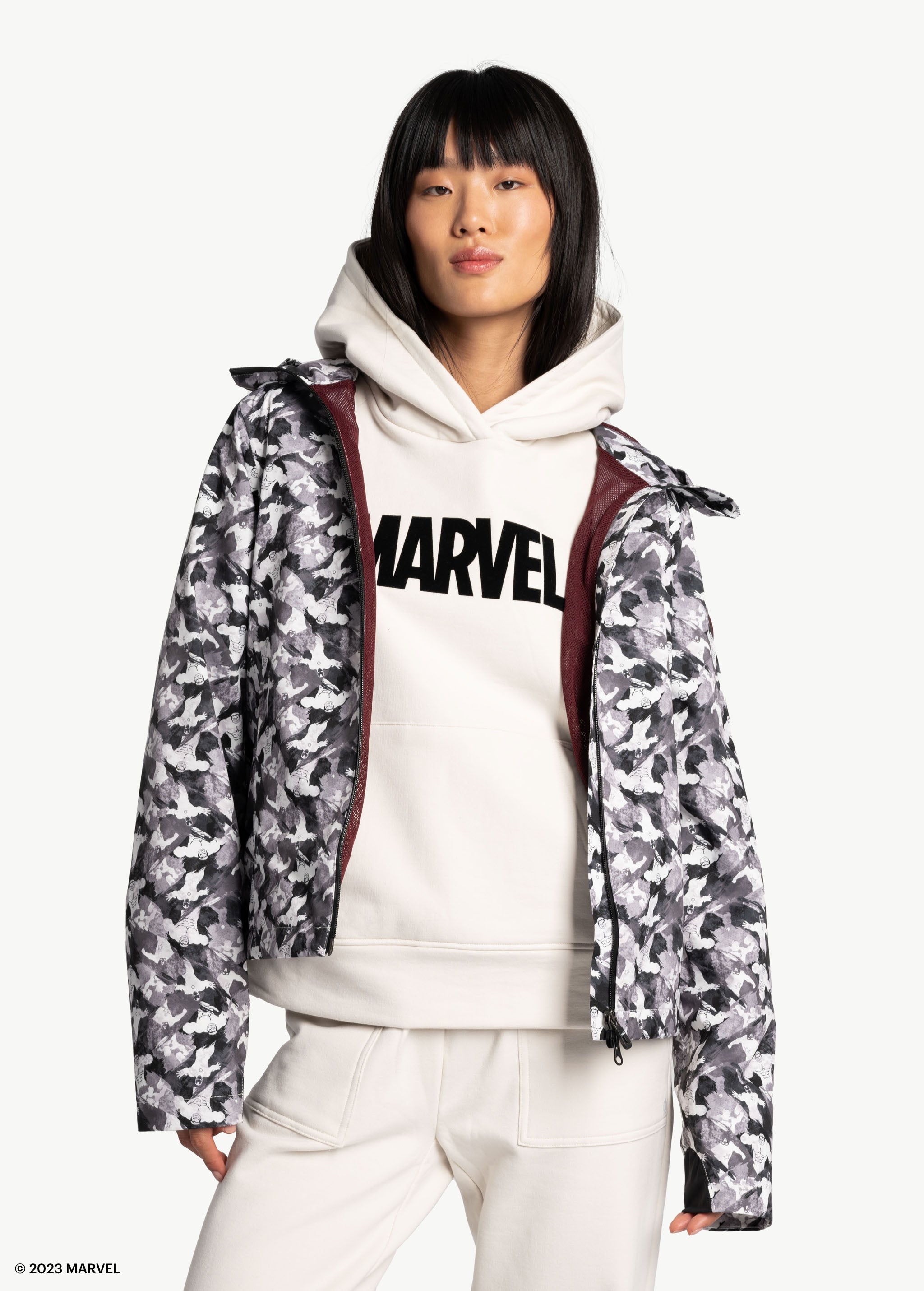 Lolë Easy Fleece Hoodie in cream