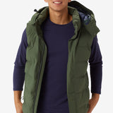 Lolë Odin Down Vest in Kombu olive green