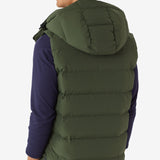 Lolë Odin Down Vest in Kombu olive green