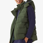 Lolë Odin Down Vest in Kombu olive green
