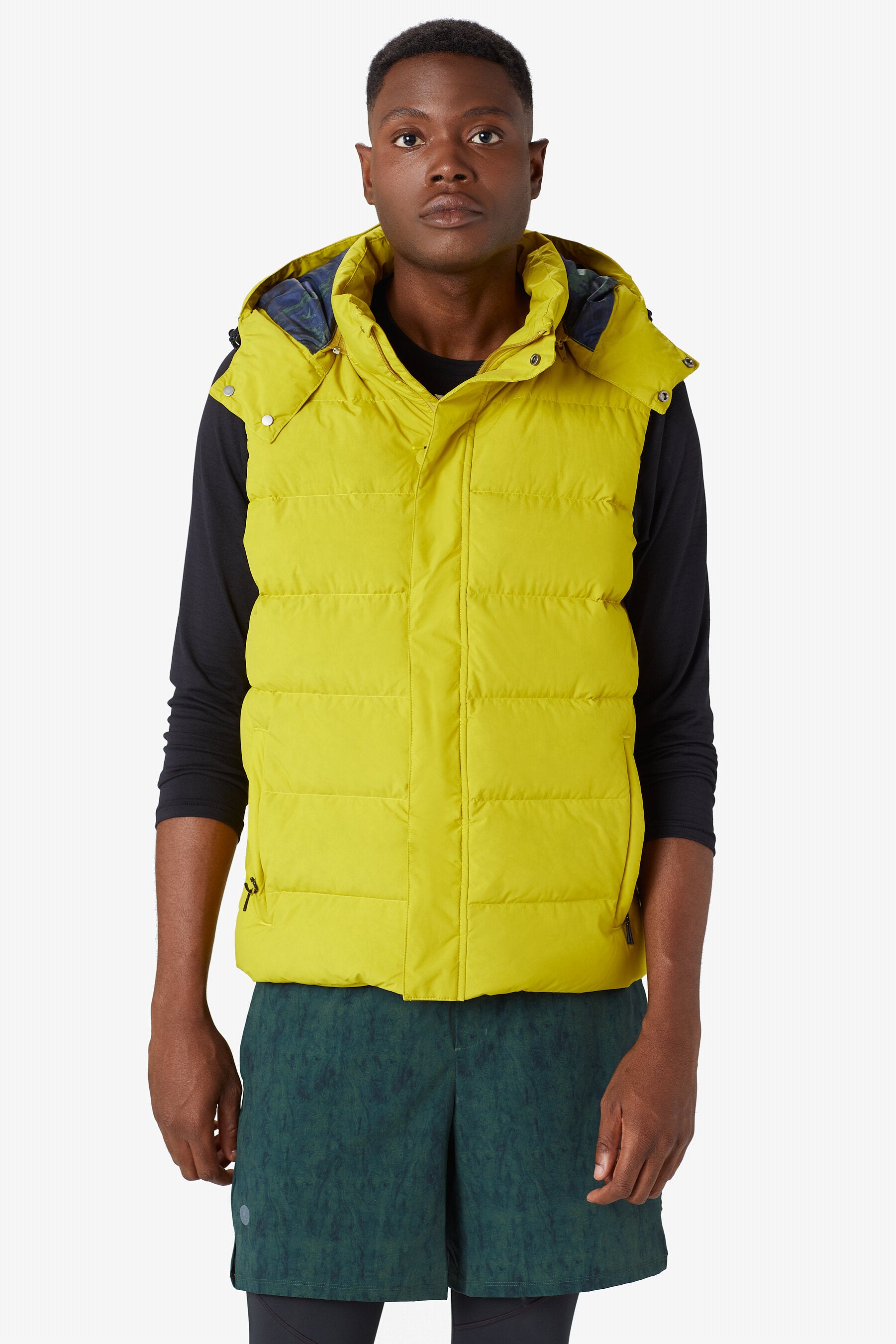 Lolë Odin Down Vest in Fern chartreuse