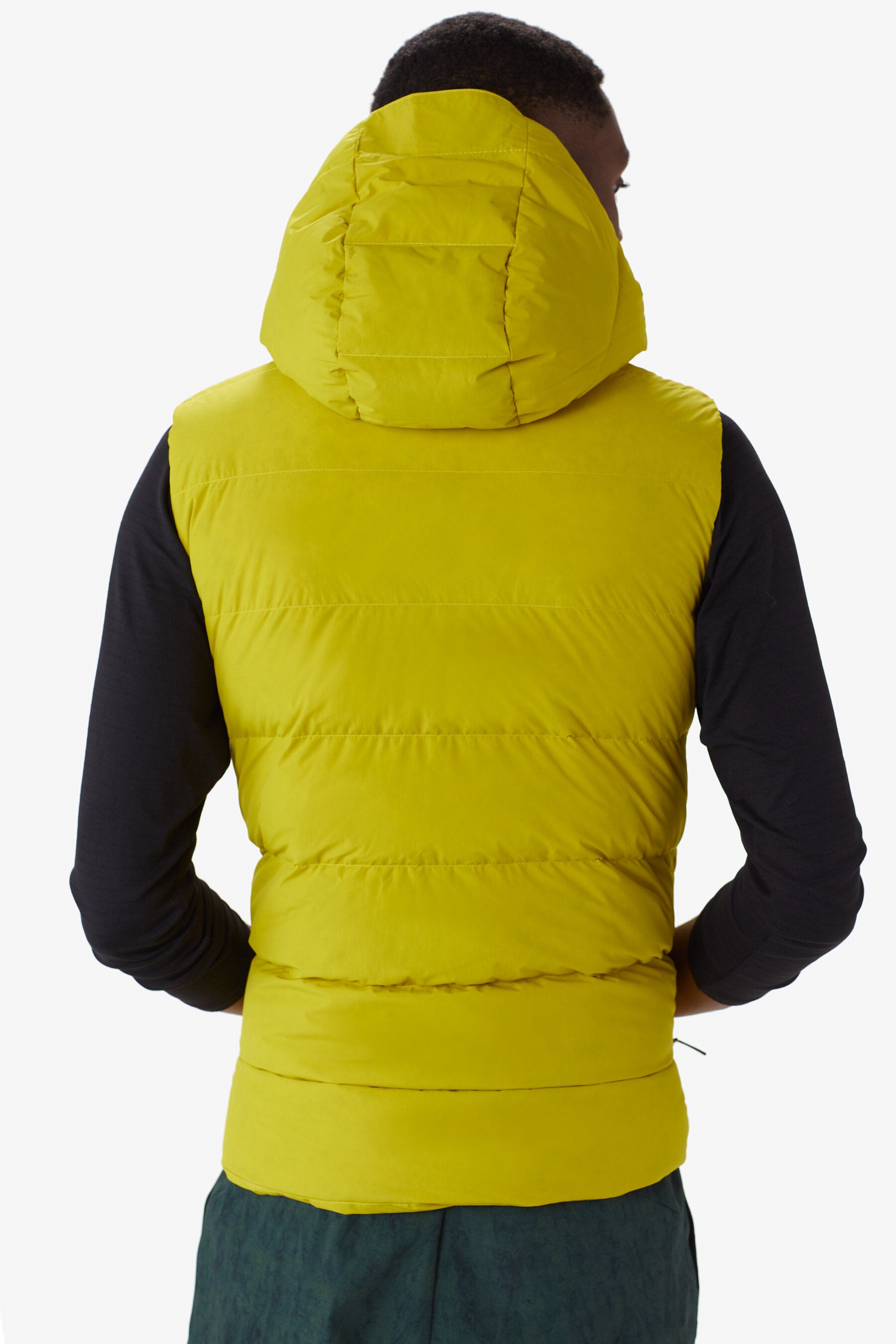 Lolë Odin Down Vest in Fern chartreuse