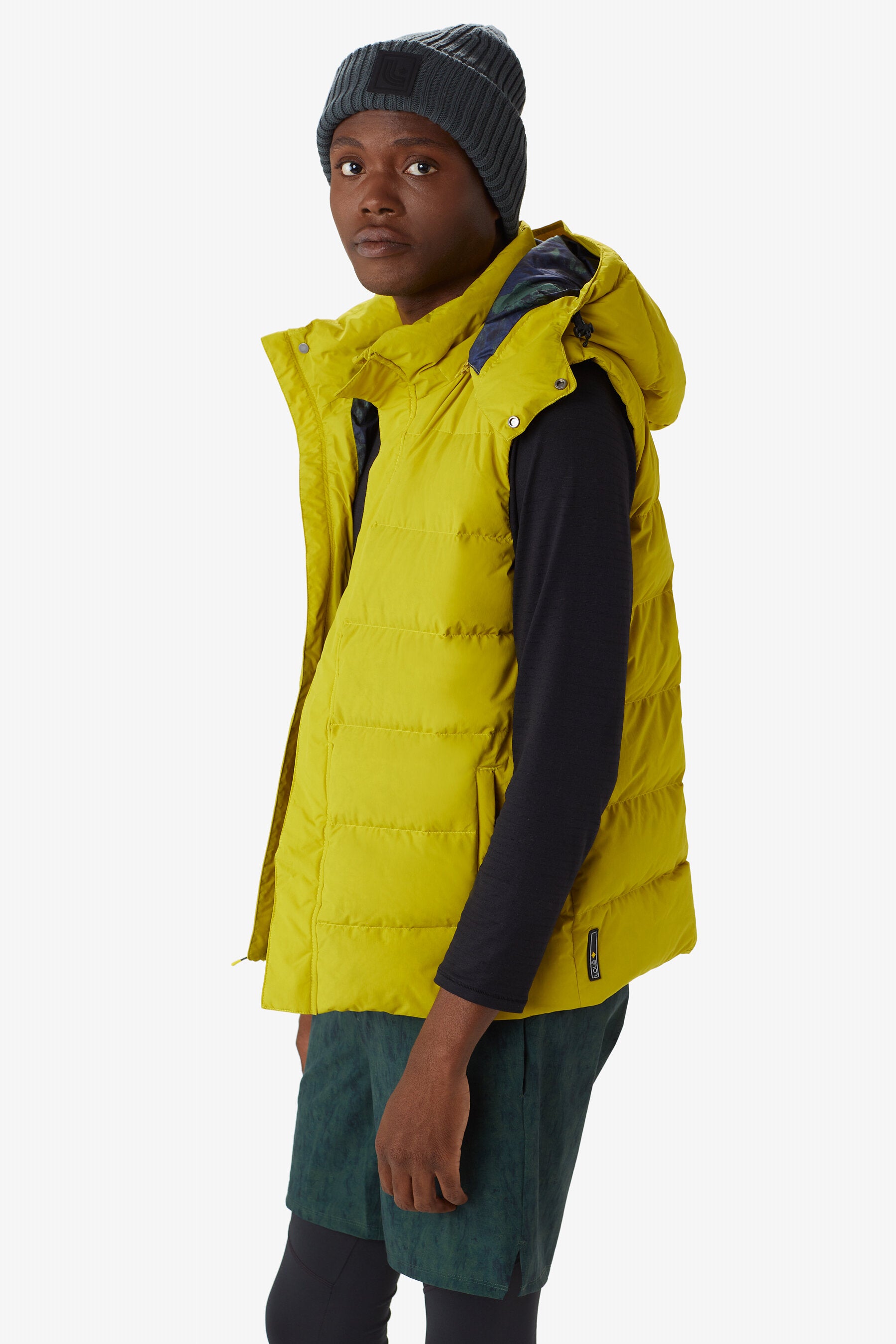Lolë Odin Down Vest in Fern chartreuse
