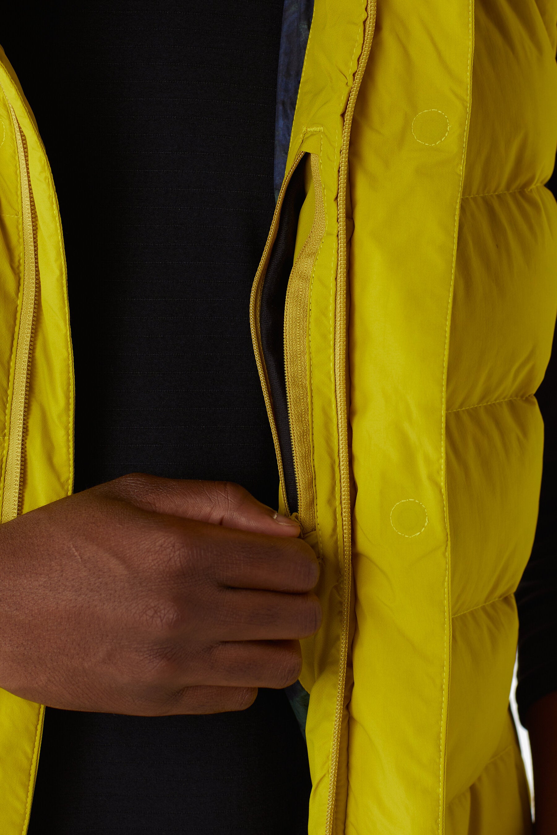 Lolë Odin Down Vest in Fern chartreuse