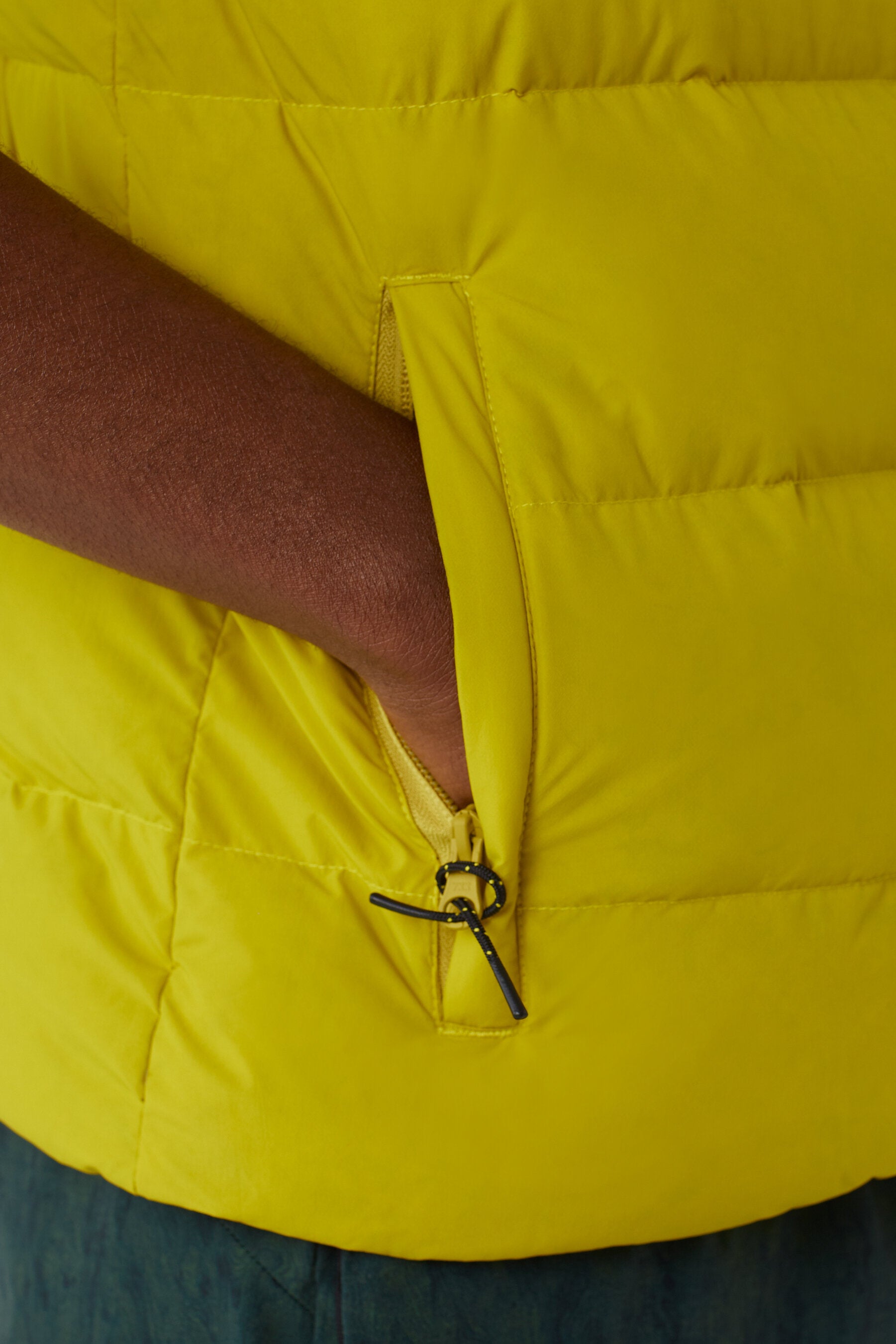 Lolë Odin Down Vest in Fern chartreuse