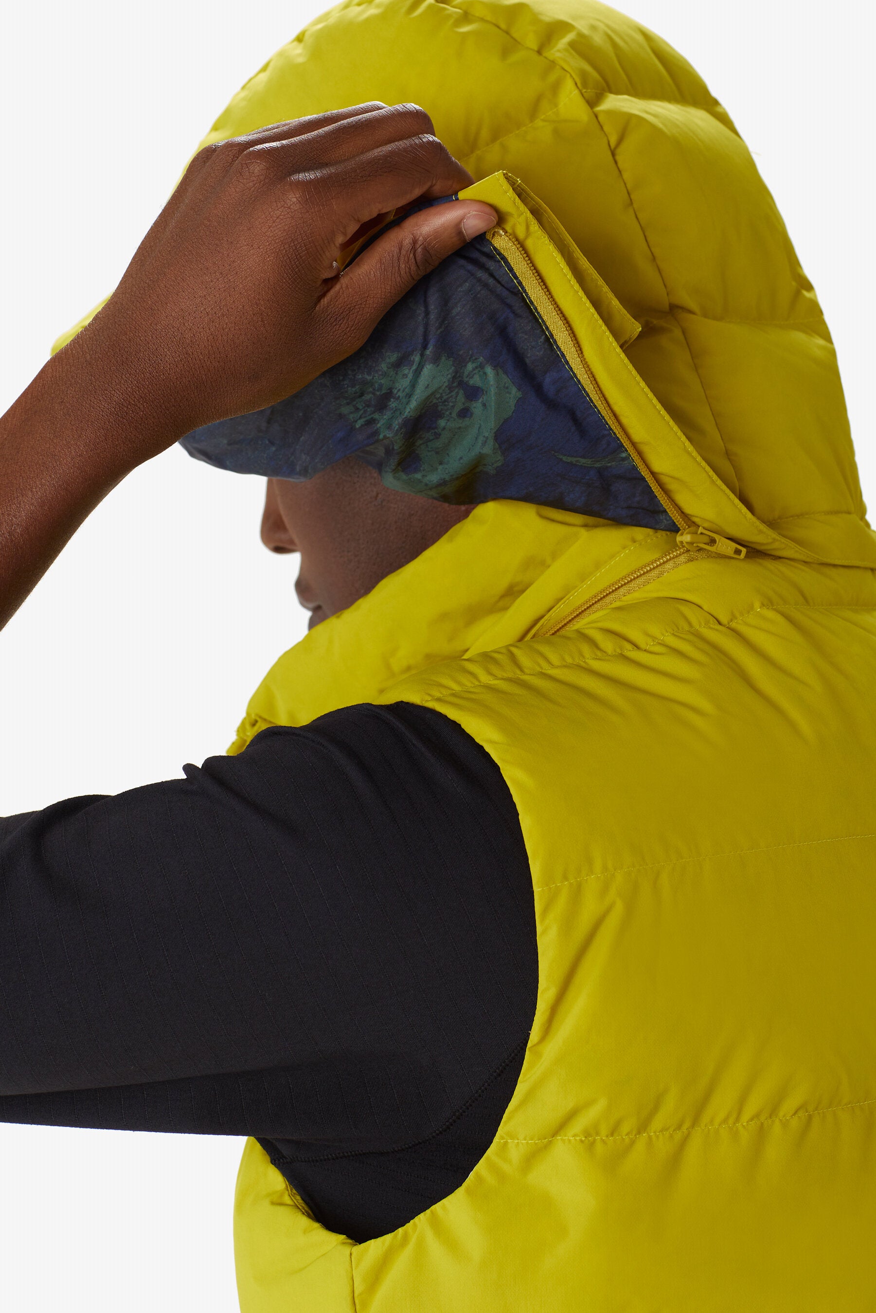 Lolë Odin Down Vest in Fern chartreuse