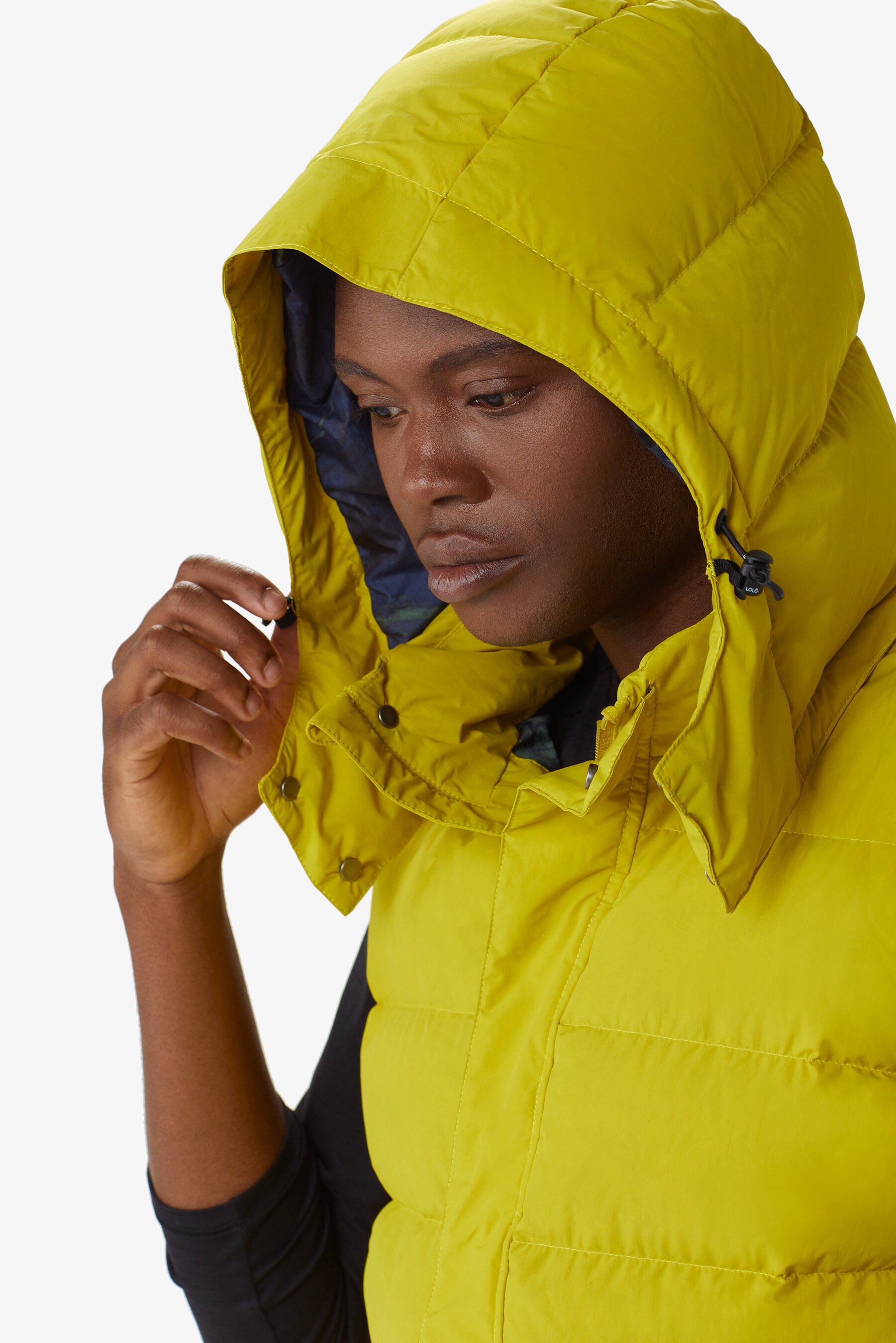 Lolë Odin Down Vest in Fern chartreuse
