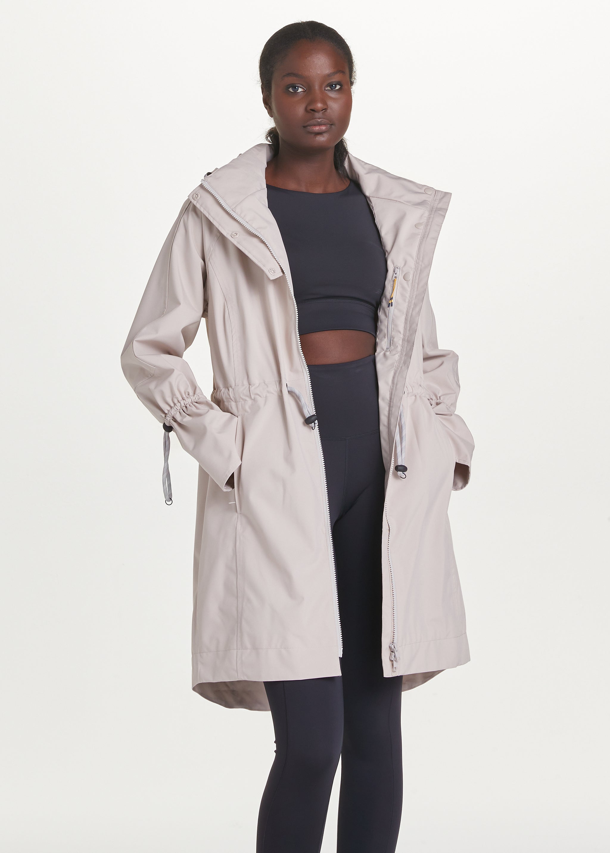 Lolë Piper Rain Jacket in Abalone pale greige