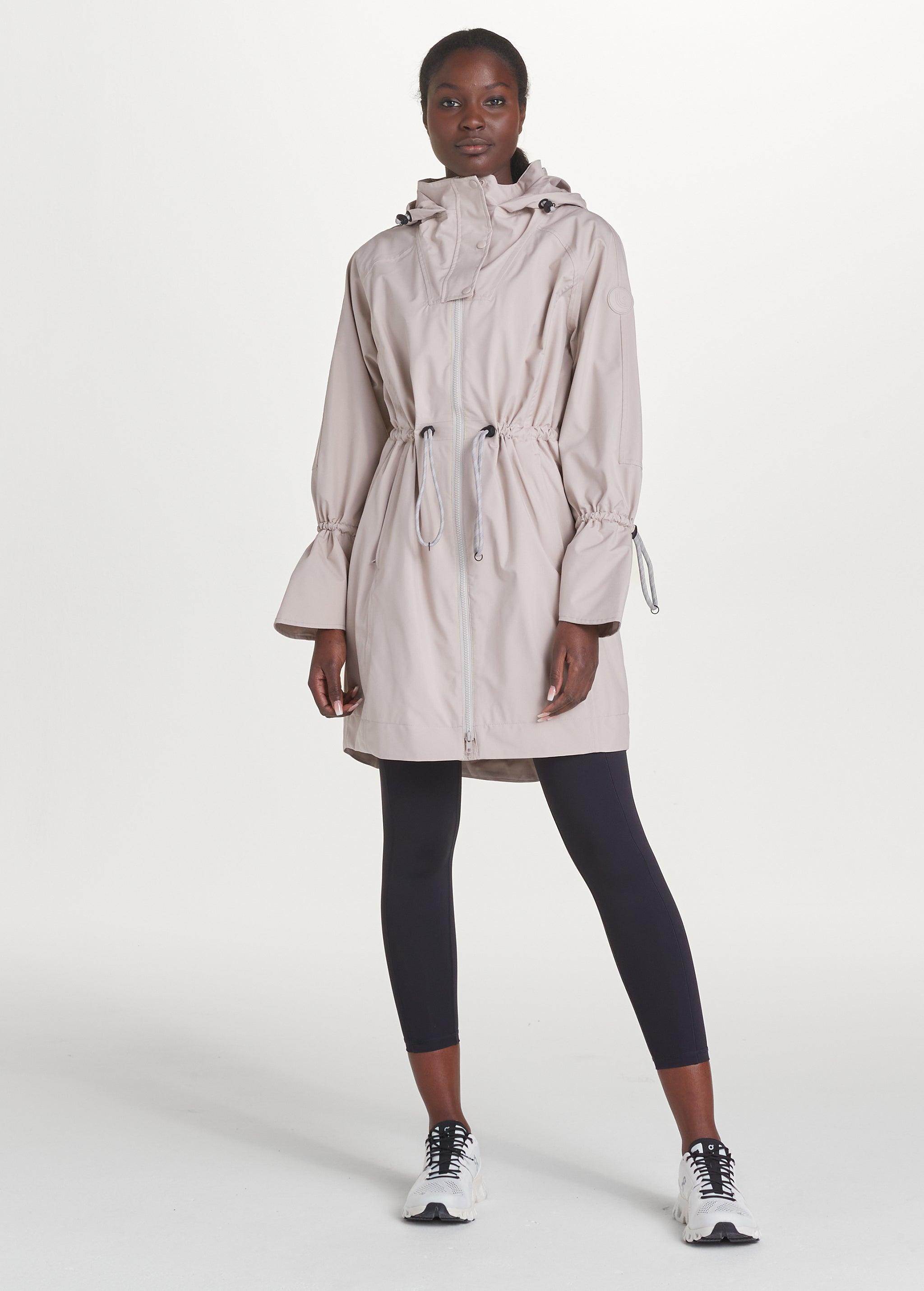 Lolë Piper Rain Jacket in Abalone pale greige