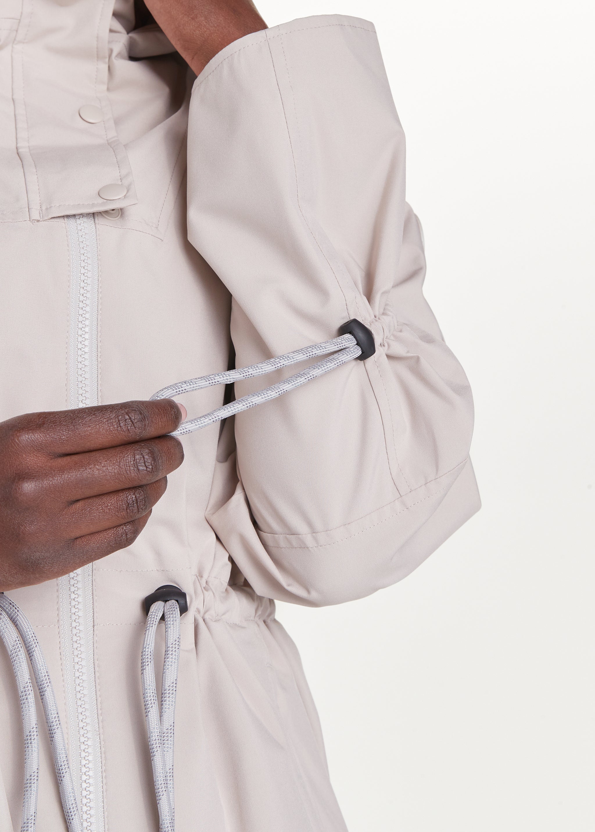 Lolë Piper Rain Jacket in Abalone pale greige