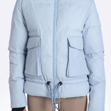 Lolë Kylee Synth Down Jacket in blue — complete with an inner pocket, in a relaxed silhouette