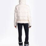 Lolë Kylee Synth Down Jacket in Gardenia cream — complete with an inner pocket, in a relaxed silhouette